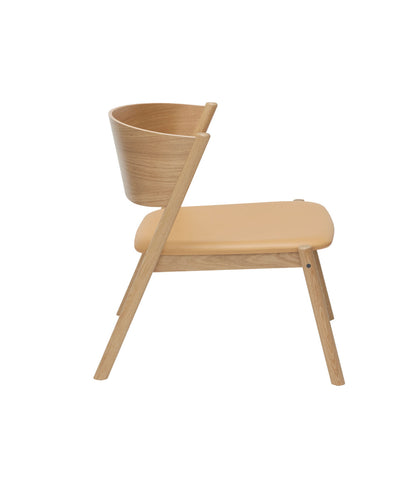 Hübsch Oblique Lounge Chair Seat Nature