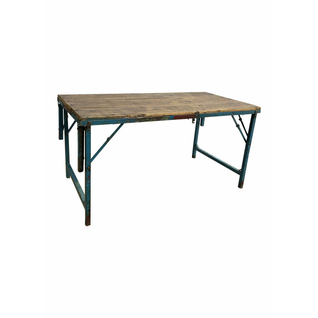 SJÆLSØ Nordic Original trebord med blå jernben - både spising og salongbord