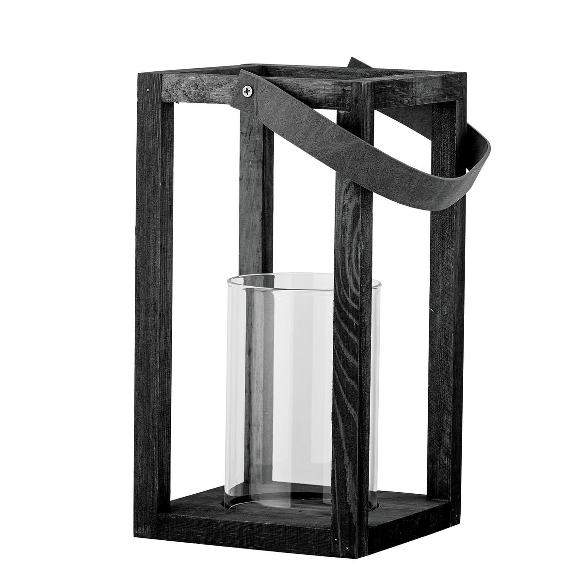 Bloomingville Lyra Lantern m/glass, svart, fyr