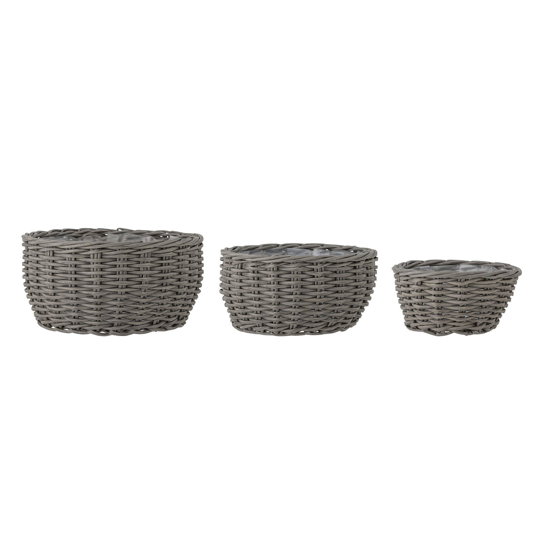 Bloomingville Fioria Herbal Potted Hjules, Gray, Polyrattan