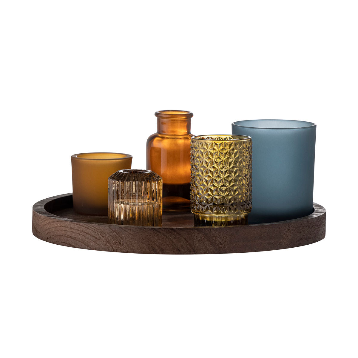 Bloomingville Sanga Tray m/Pine Dunes, Brown, Glass