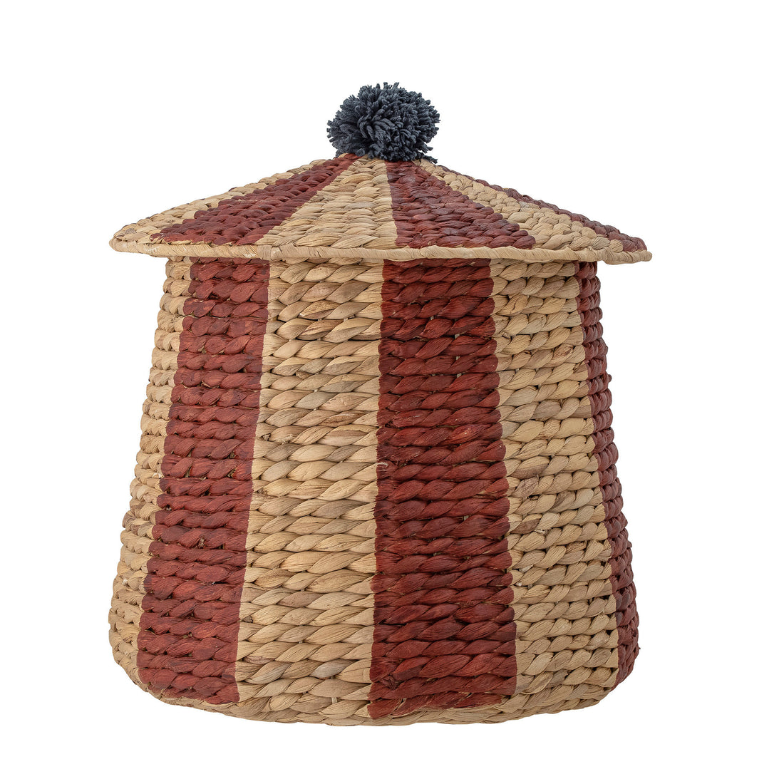 Bloomingville Mini Birsen Basket m/lokk, rød, vannhyacint