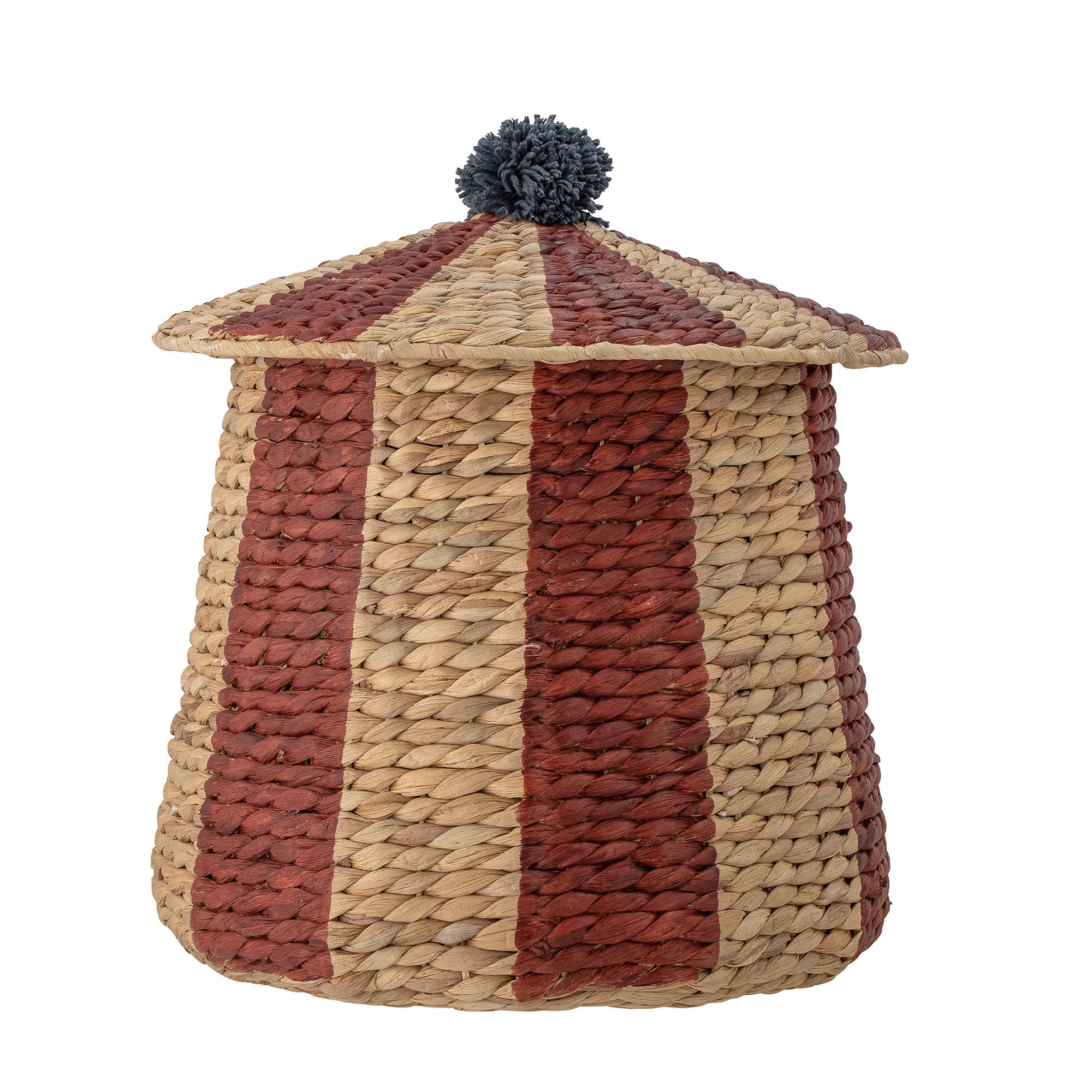 Bloomingville Mini Birsen Basket m/lokk, rød, vannhyacint