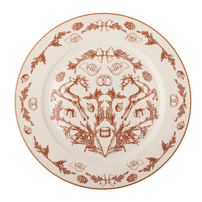 Bloomingville Beth Plate, rødt, steingods