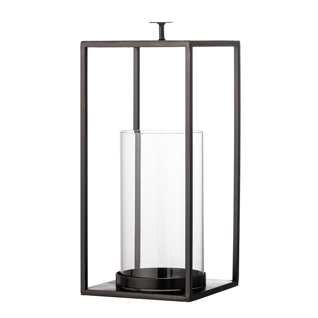 Bloomingville Udoon Lantern m/glass, svart, metall
