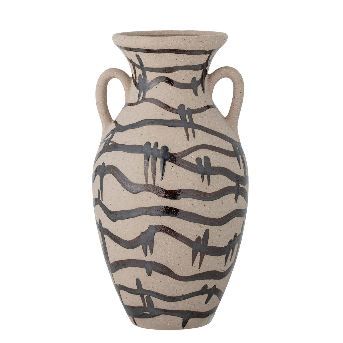 Bloomingville Ohana Vase, svart, steingods