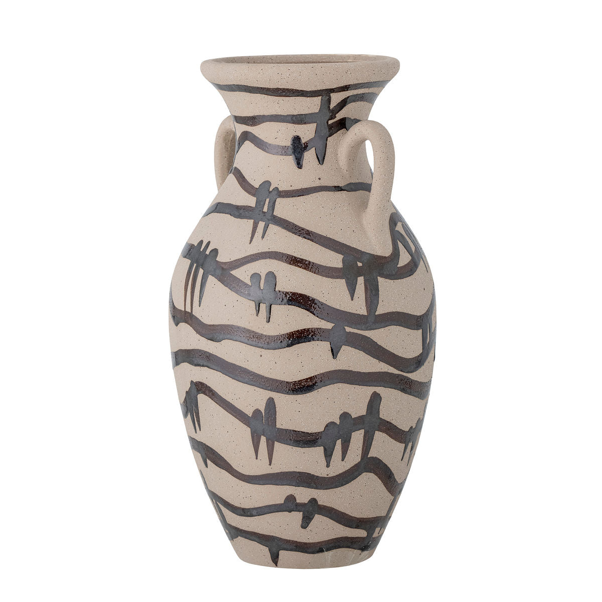 Bloomingville Ohana Vase, svart, steingods