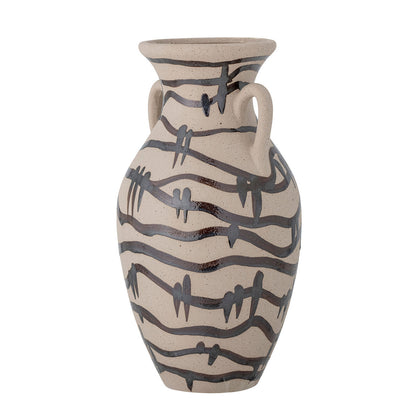 Bloomingville Ohana Vase, svart, steingods