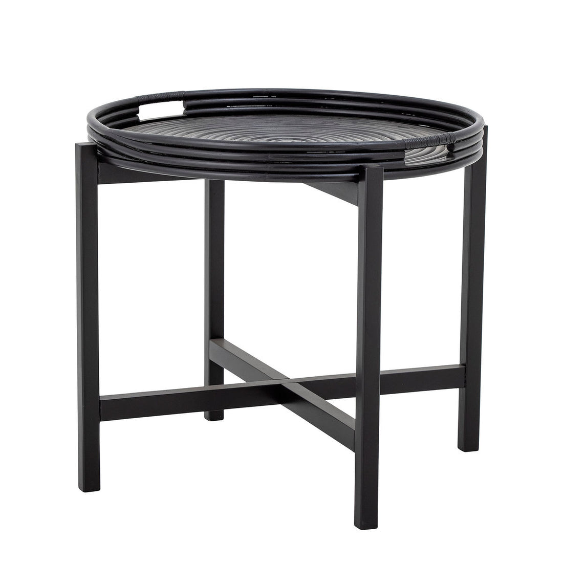 Bloomingville Milli Bakkbord, Black, Rattan