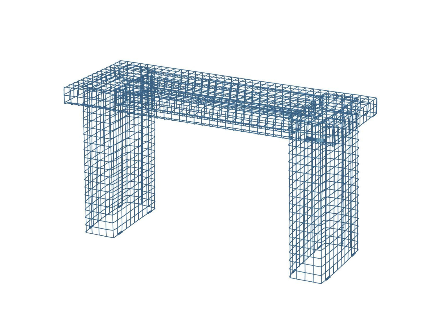 Kalager Design Wire Bench, Pastell Blue
