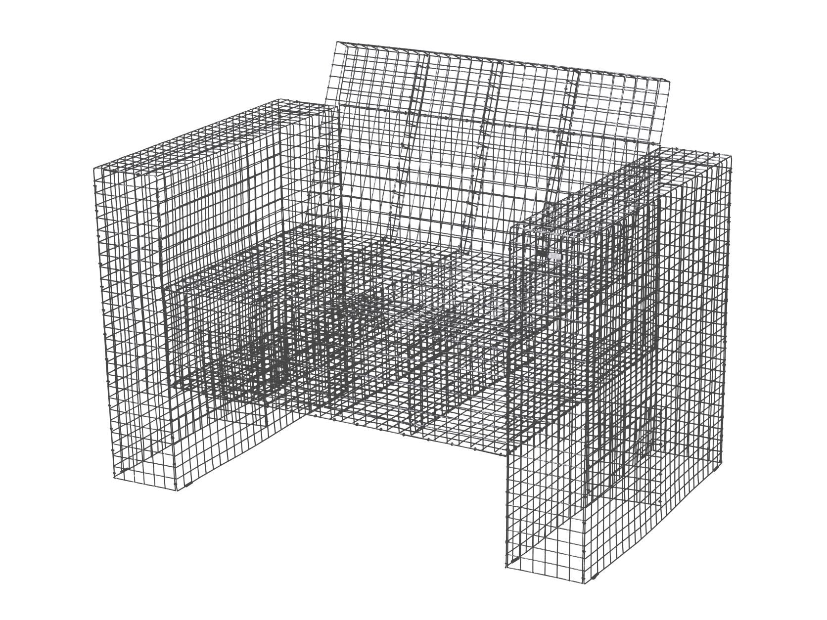 Kalager Design Wire Loungchair, Alu Zinc