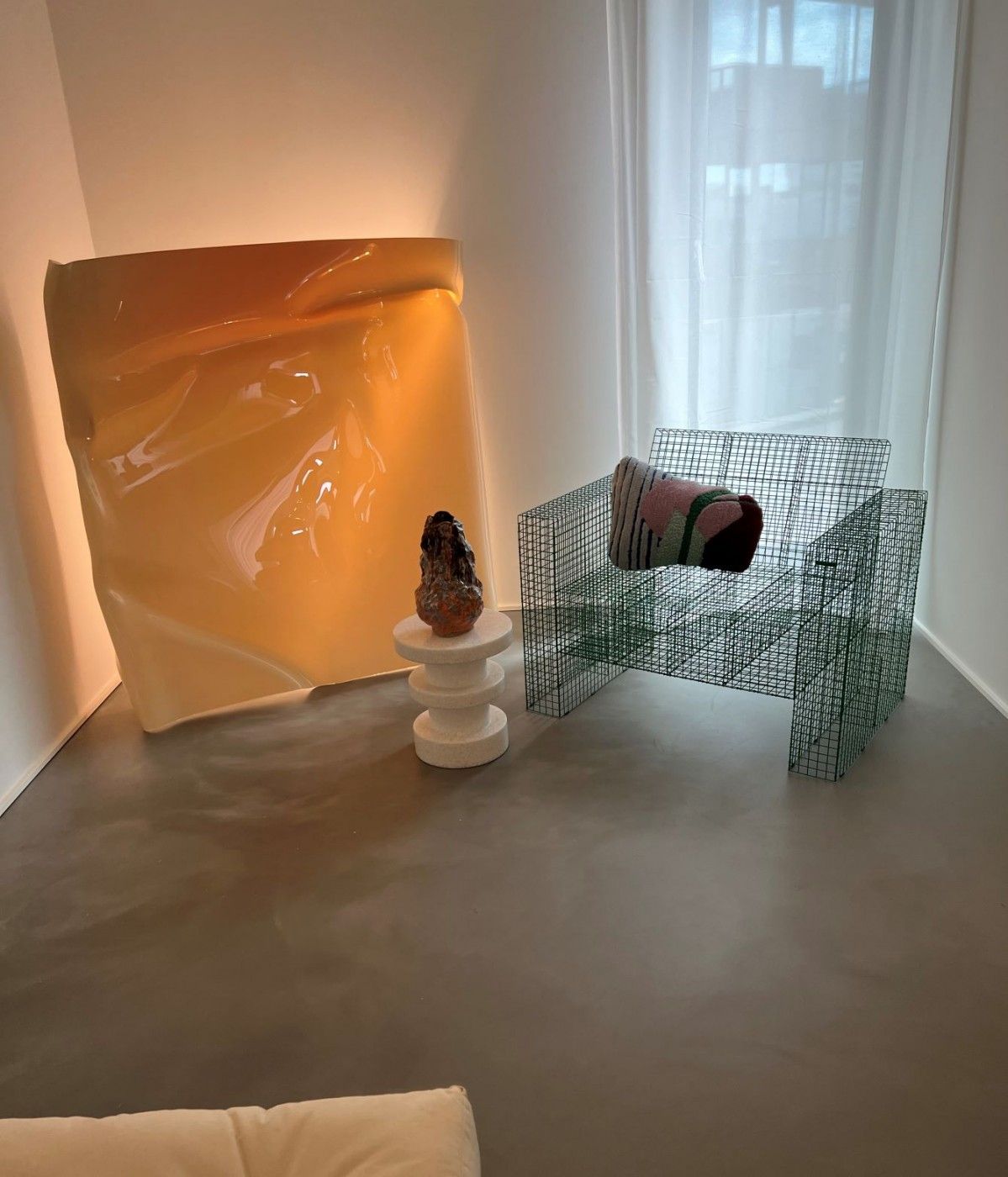 Kalager Design Wire Loungchair, signalgrønn