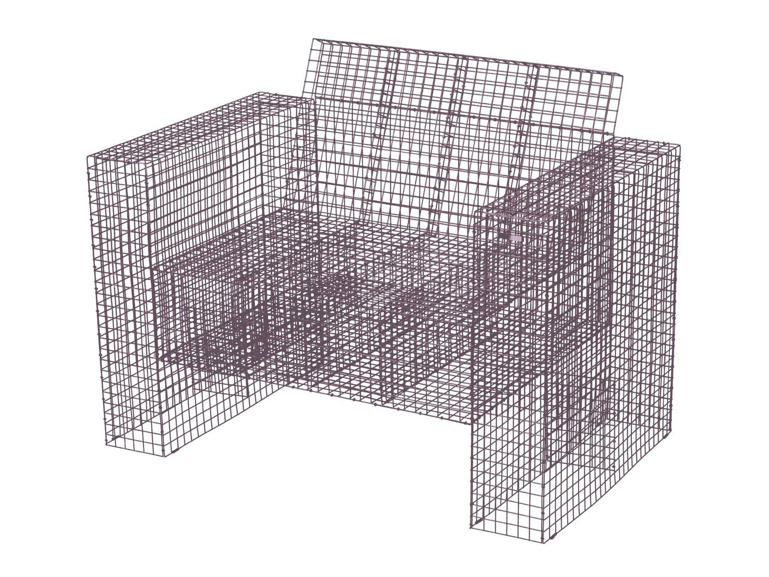 Kalager Design Wire Loungchair, Pastell Violet