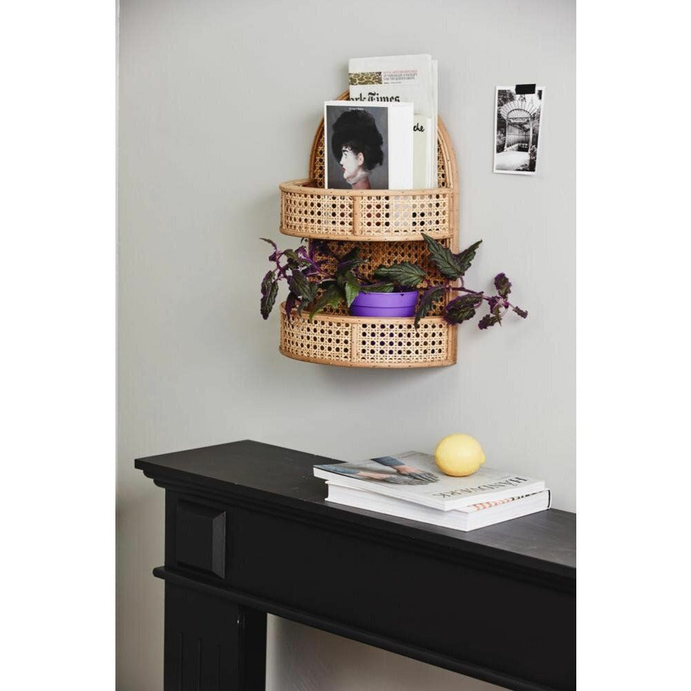 Nordal Kuta Shelf in Rattan m/flette - stor - 32x42 cm - Natur