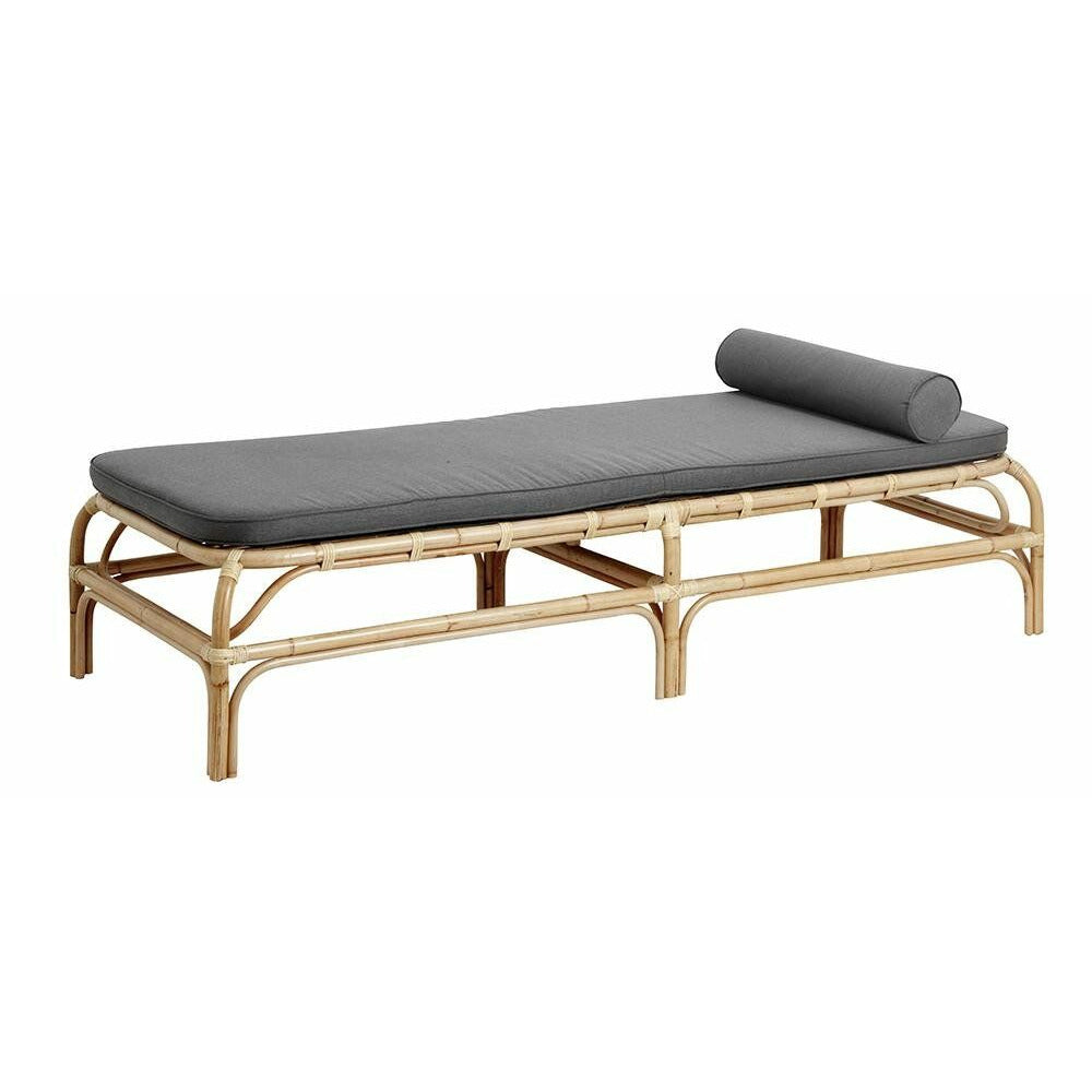 Nordal Bali Daybed på Rattan med pute - L203 cm - Natur/Gray