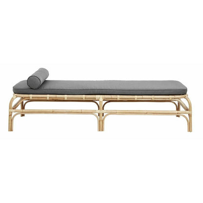 Nordal Bali Daybed på Rattan med pute - L203 cm - Natur/Gray
