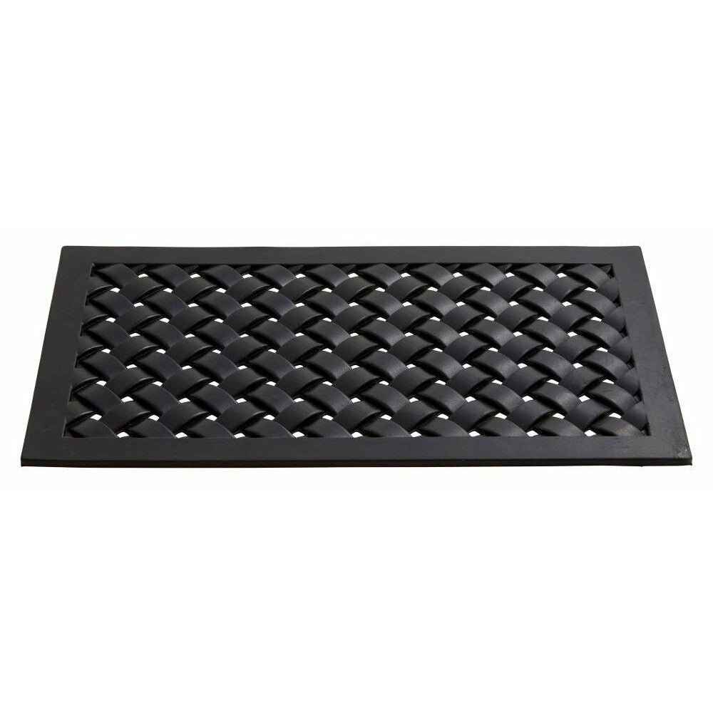 Nordal - Doormat in Rubber - Braid - 45x75 cm - Svart