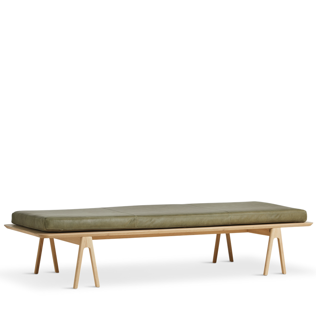 Woud - Level Daybed - Moss Green/Oak 190x76.50x41 cm