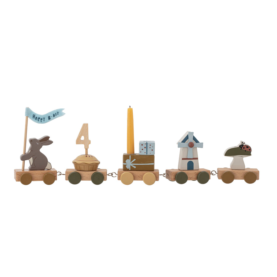 BLOOMINGVILLE MINI Alfi Birthday Decoration, Brun, MDF - L39xH8,5xW5 cm - DesignGaragen.dk.