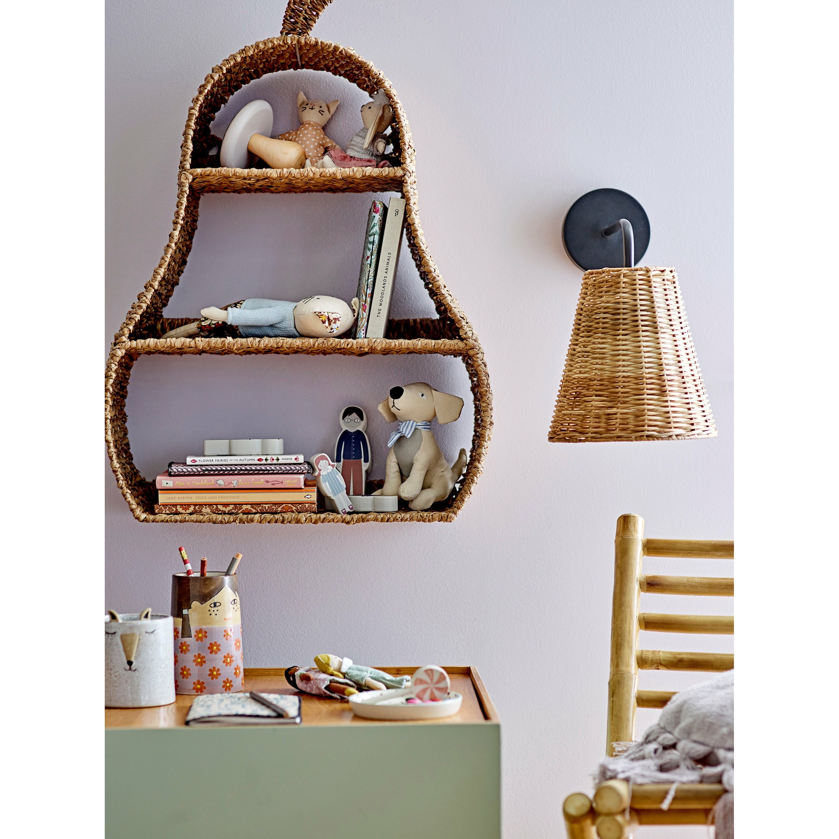 BLOOMINGVILLE MINI Favne Sidebord, Grøn, Krydsfiner - L90xH40xW50 cm - DesignGaragen.dk.