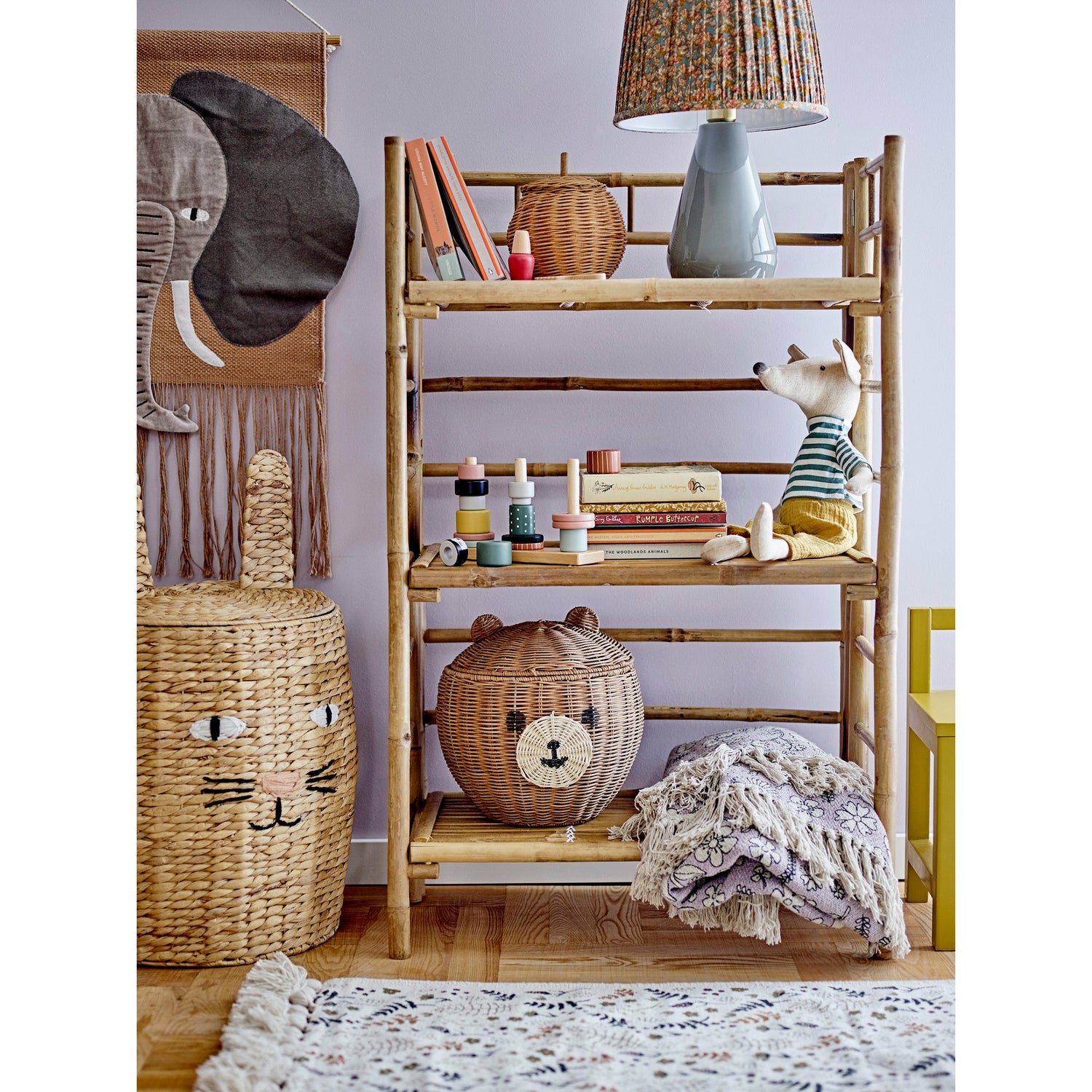 BLOOMINGVILLE MINI Filipa Tæppe, Natur, Bomuld - L120xW65 cm - DesignGaragen.dk.