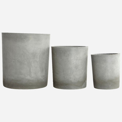 House Doctor Herb Pot, Ave, Light Grey-S :, H: 22 cm, DIA: 18,5 cm, M :, H: 27 cm, DIA: 24 cm, L :, H: