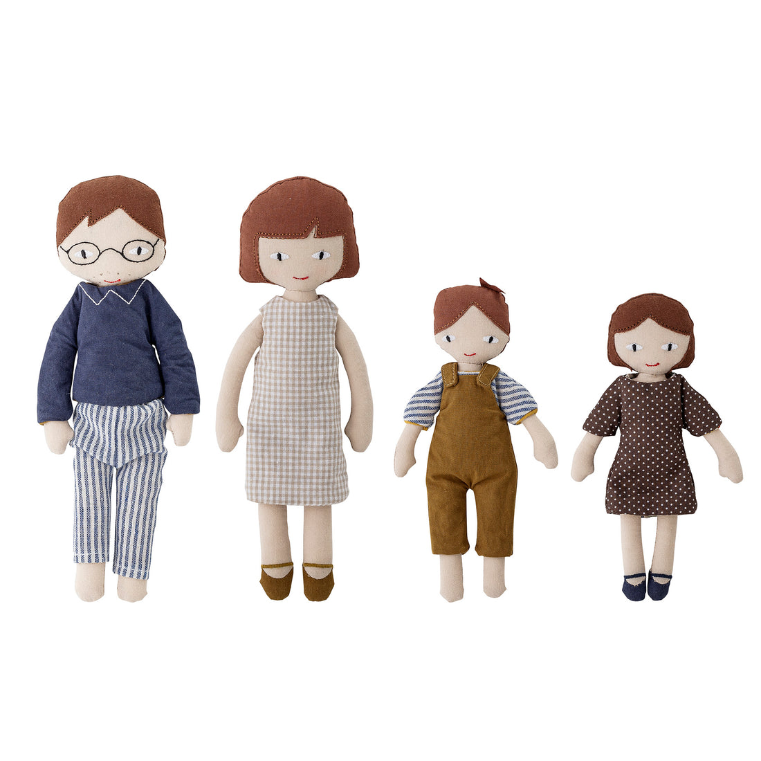 Webster Doll, Brun, Bomuld - L9xH23xW4 cm, Set of 4 - BLOOMINGVILLE MINI - DesignGaragen.dk